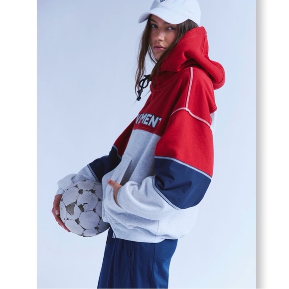 NWT FP Movement Final Call Colorblock Logo Hoodie - Picture 2 of 4